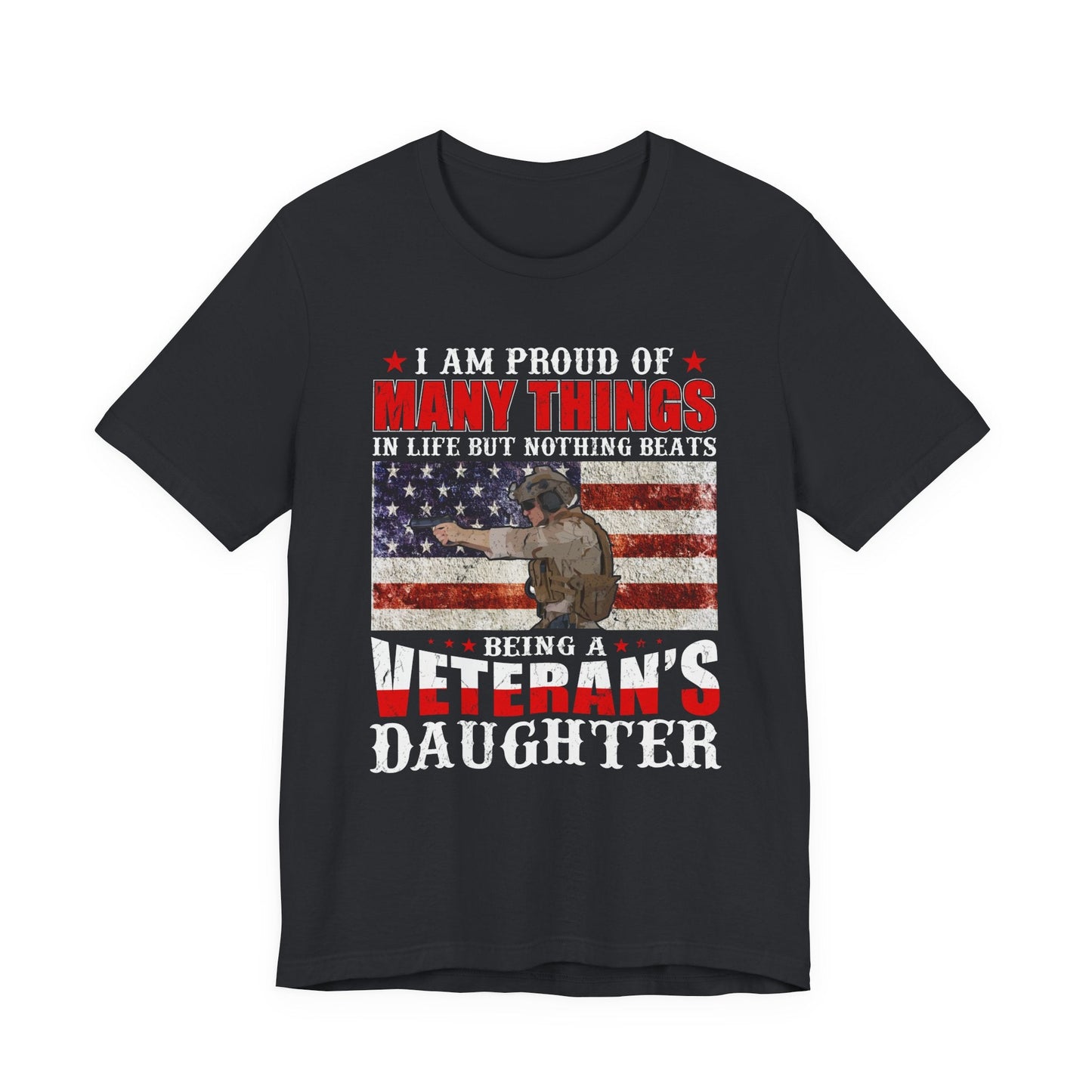 Army Veteran Patriotic Graphic Design Unisex Cotton T-Shirt v28