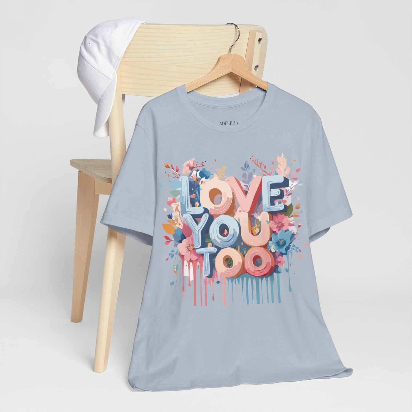 Valentine Day Graphic Unisex 100 Cotton Vintage Artwork with Love and Flower Design Tee 41
