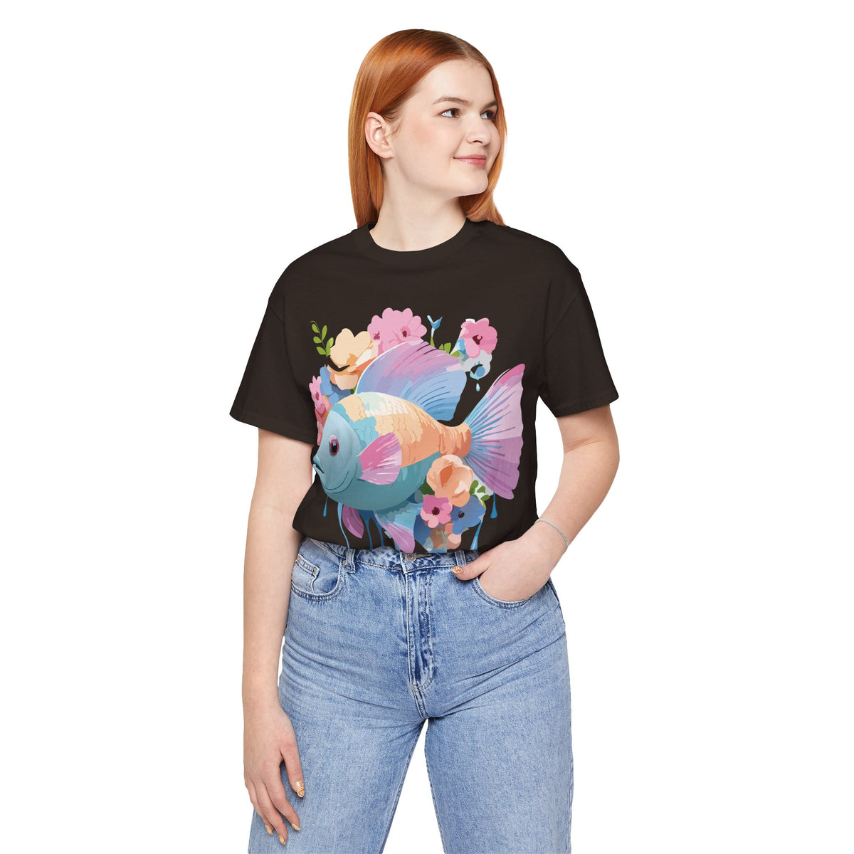 Fish Graphic Design Tee Bella+Canvas Unisex 100 Cotton Tee Shirt a108