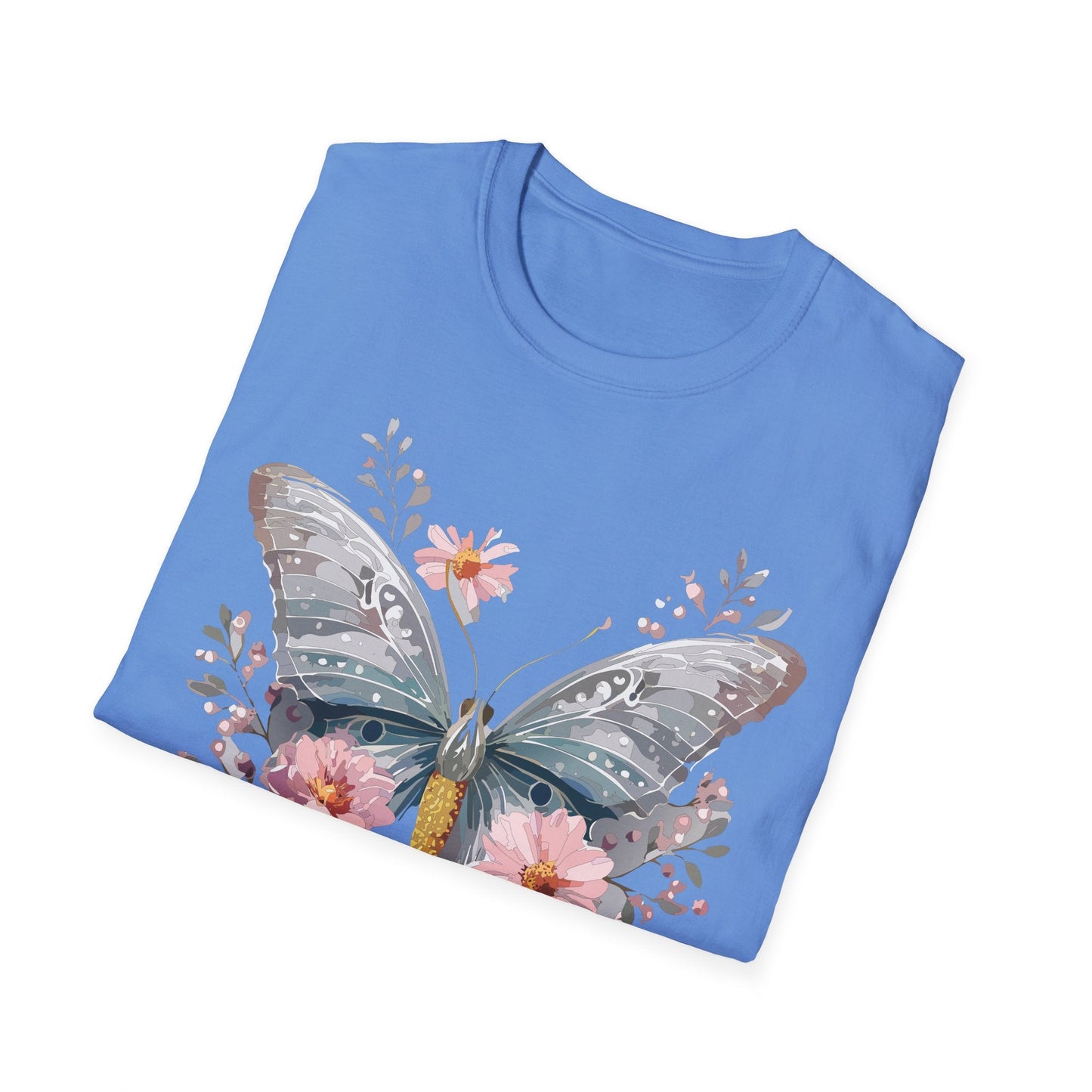 Butterfly Themed Unisex T Shirt Softstyle Monarch Gildan 64000 Ring Spun Cotton Tee
