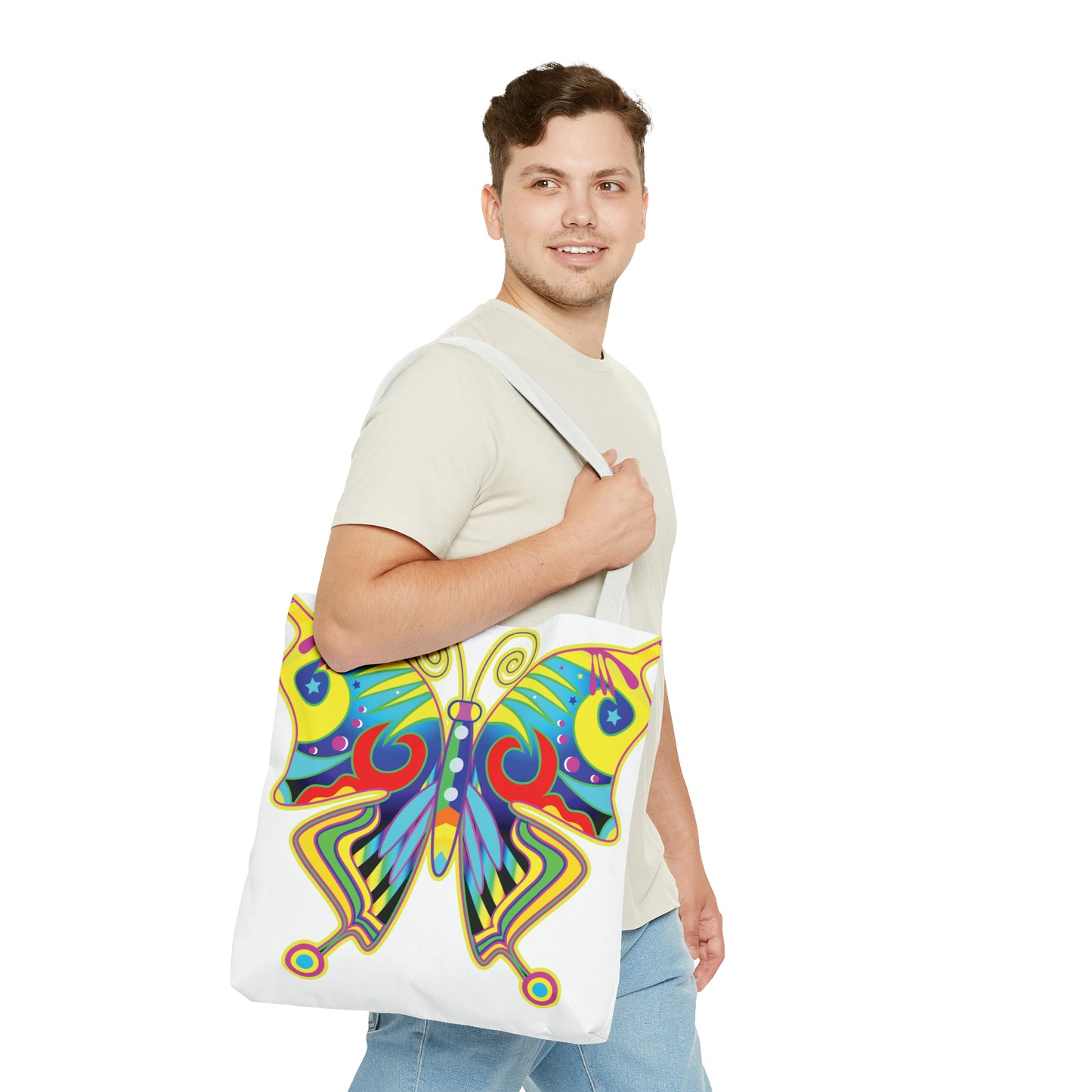 Canvas Bag with Butterfly Prints