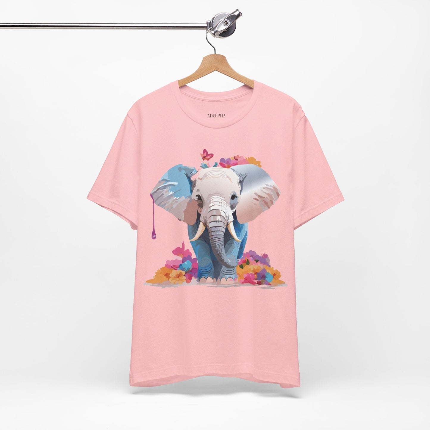 Elephant Graphic Tee From Adelpha Unisex Vintage Inspired Art Design Tee Shirt For Everyday Wear