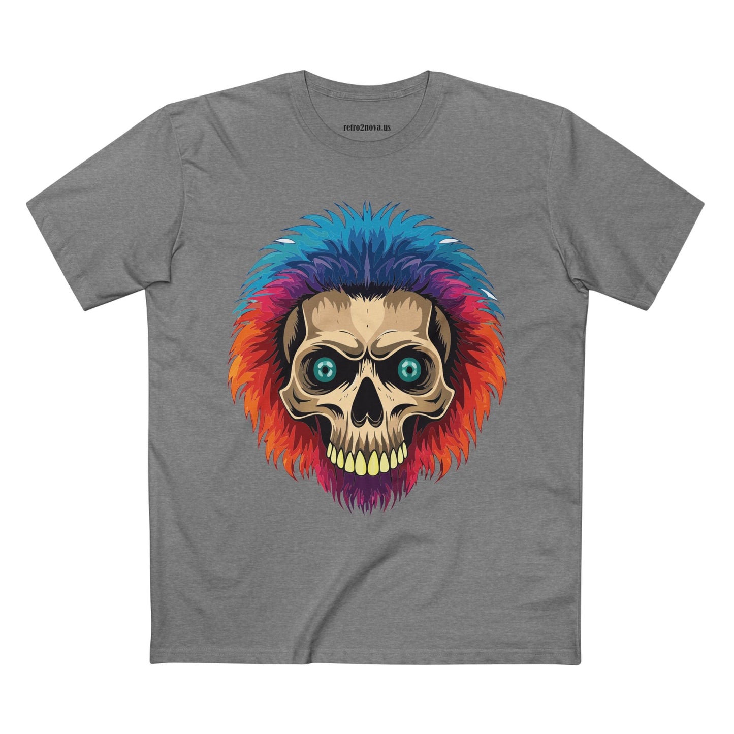 Retro2Nova Skull Shirt Unisex Skeleton Tee Premium Cotton Staple Tee With Original Art Design