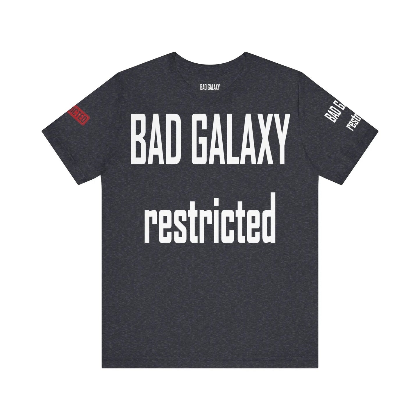 Bad Galaxy Tee Shirt With Red Stamp Made To Order Lightweight 100 Percent Cotton Free Shipping