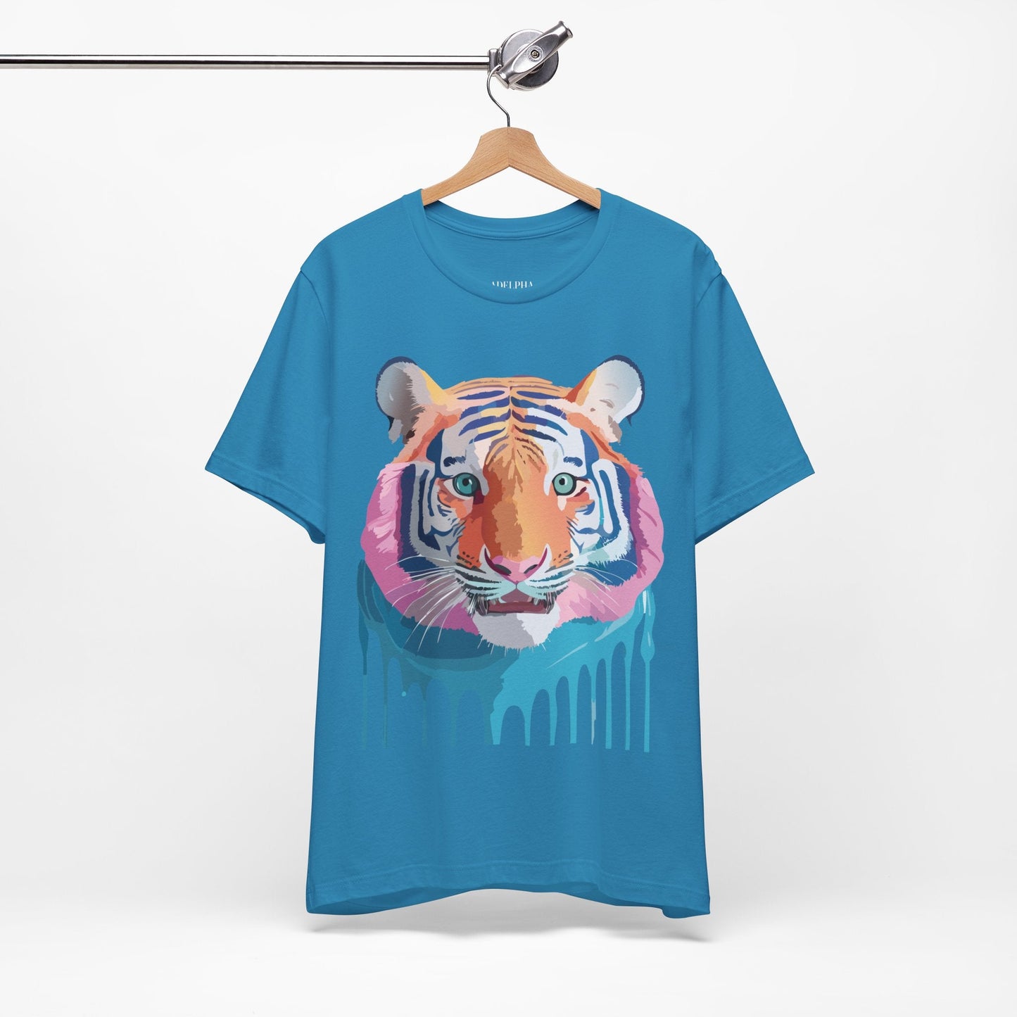 Tiger Graphic Unisex 100 Cotton Vintage Art with Animal Tee 17