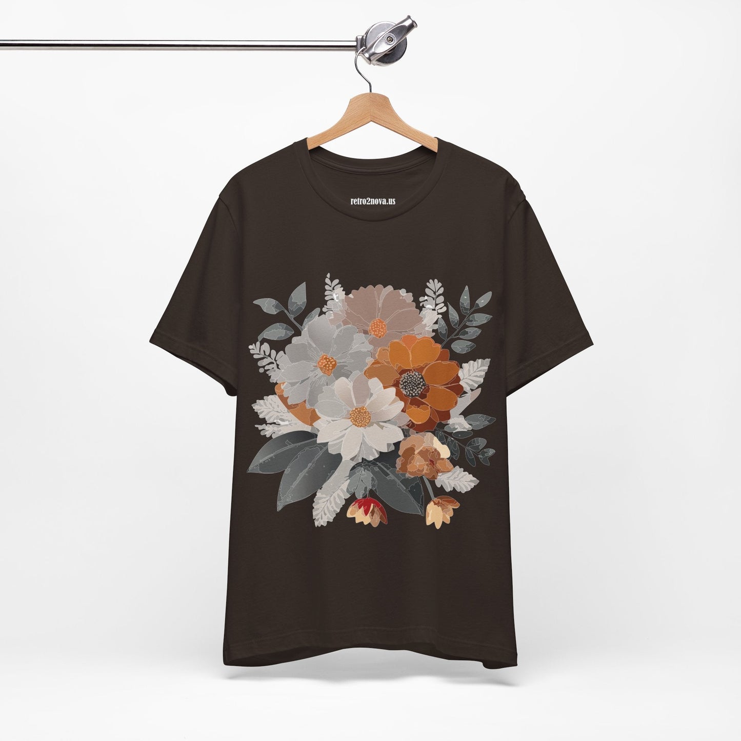 Flowers Shirt Floral Shirt Unisex Tee Lightweight Jersey Short Sleeve Floral Print Free Shipping