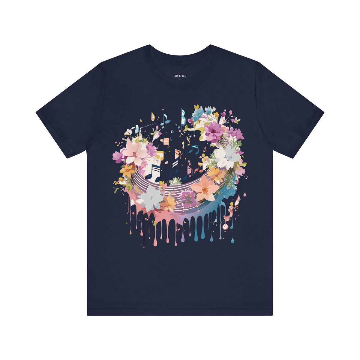 Music Graphic Unisex Cotton Bella+Canvas Tee with Art Design n152