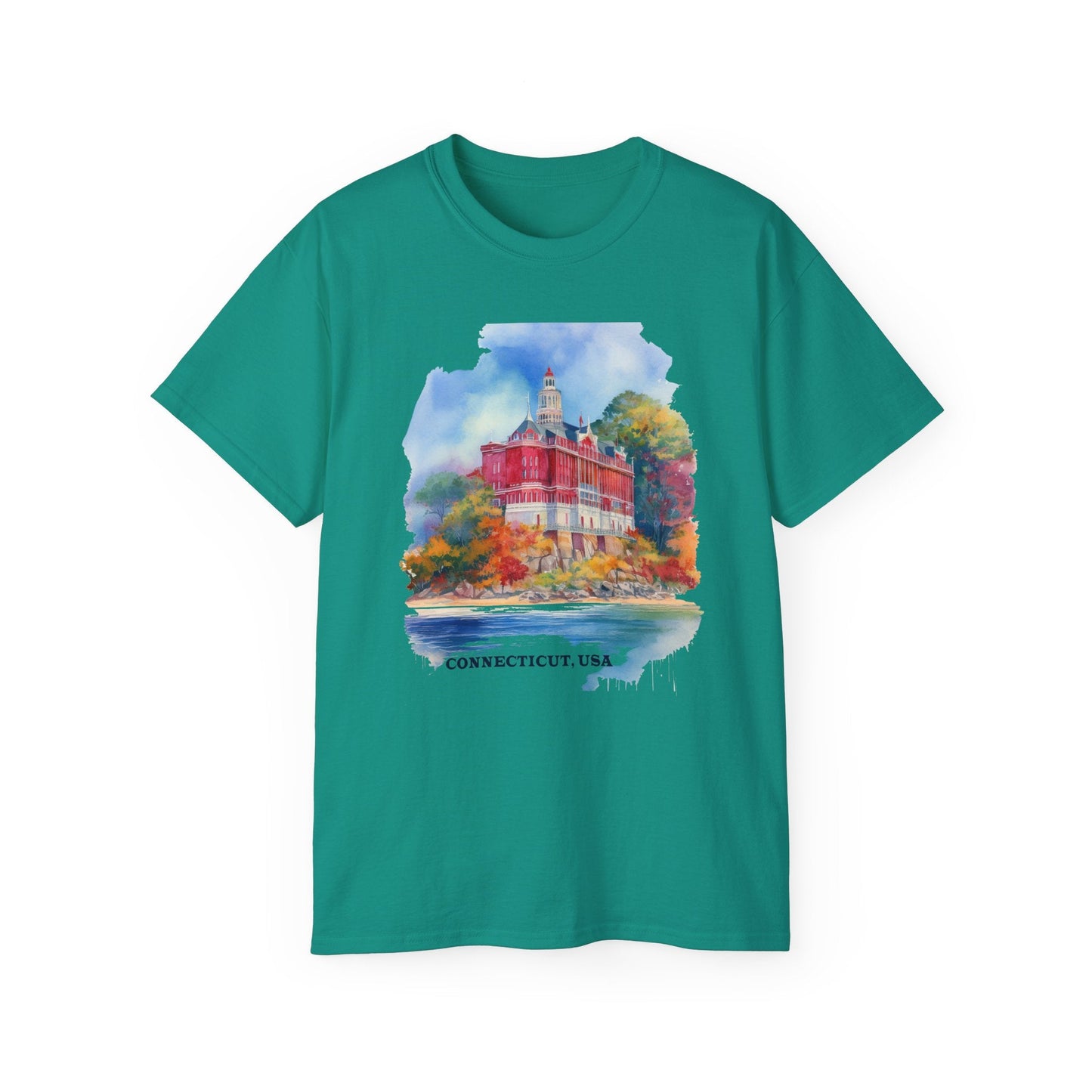 Connecticut Graphic Unisex Cotton T‑Shirt 2