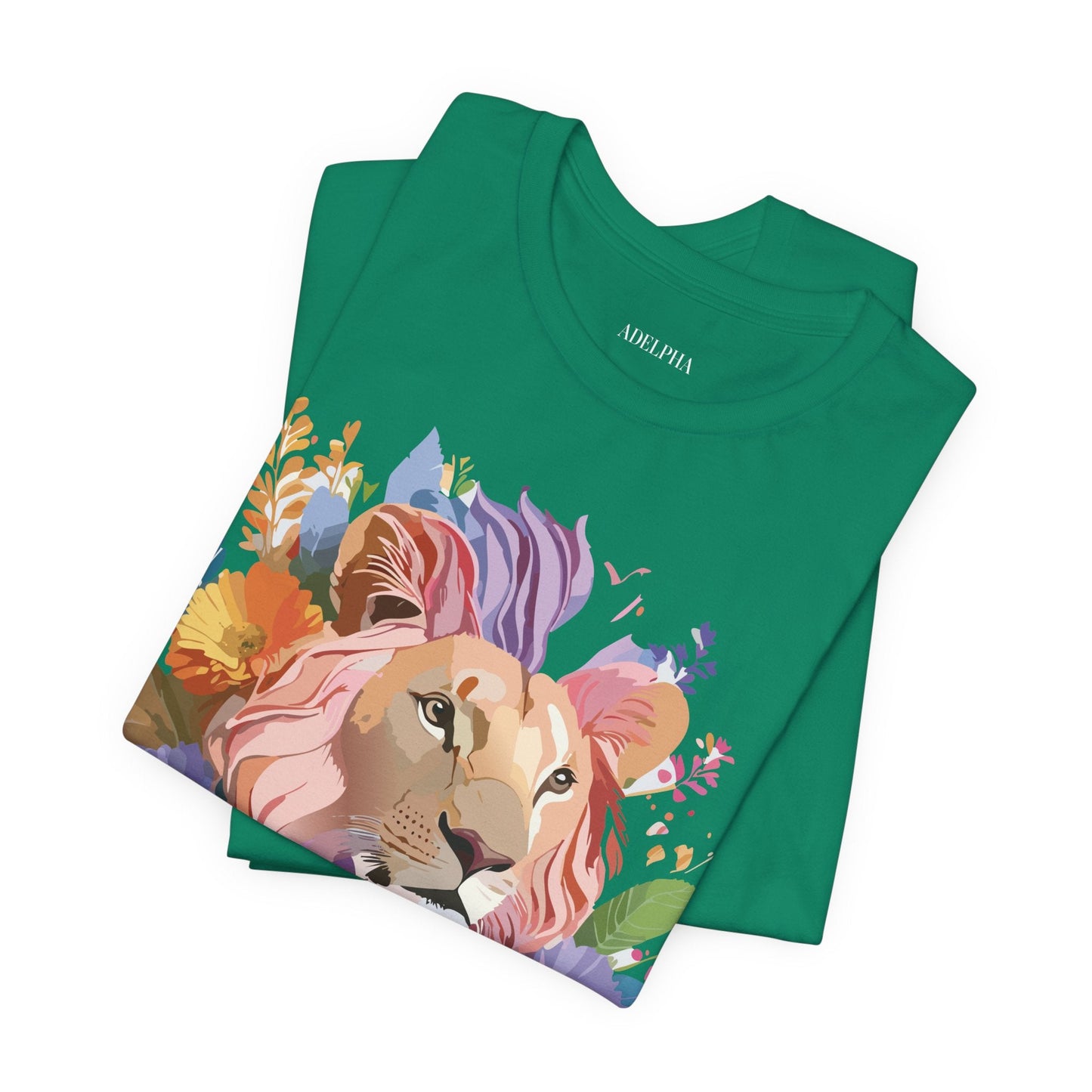 Lion Graphic Tee Unisex Short Sleeve Art Design From Adelpha Premium Vintage Inspired Tee