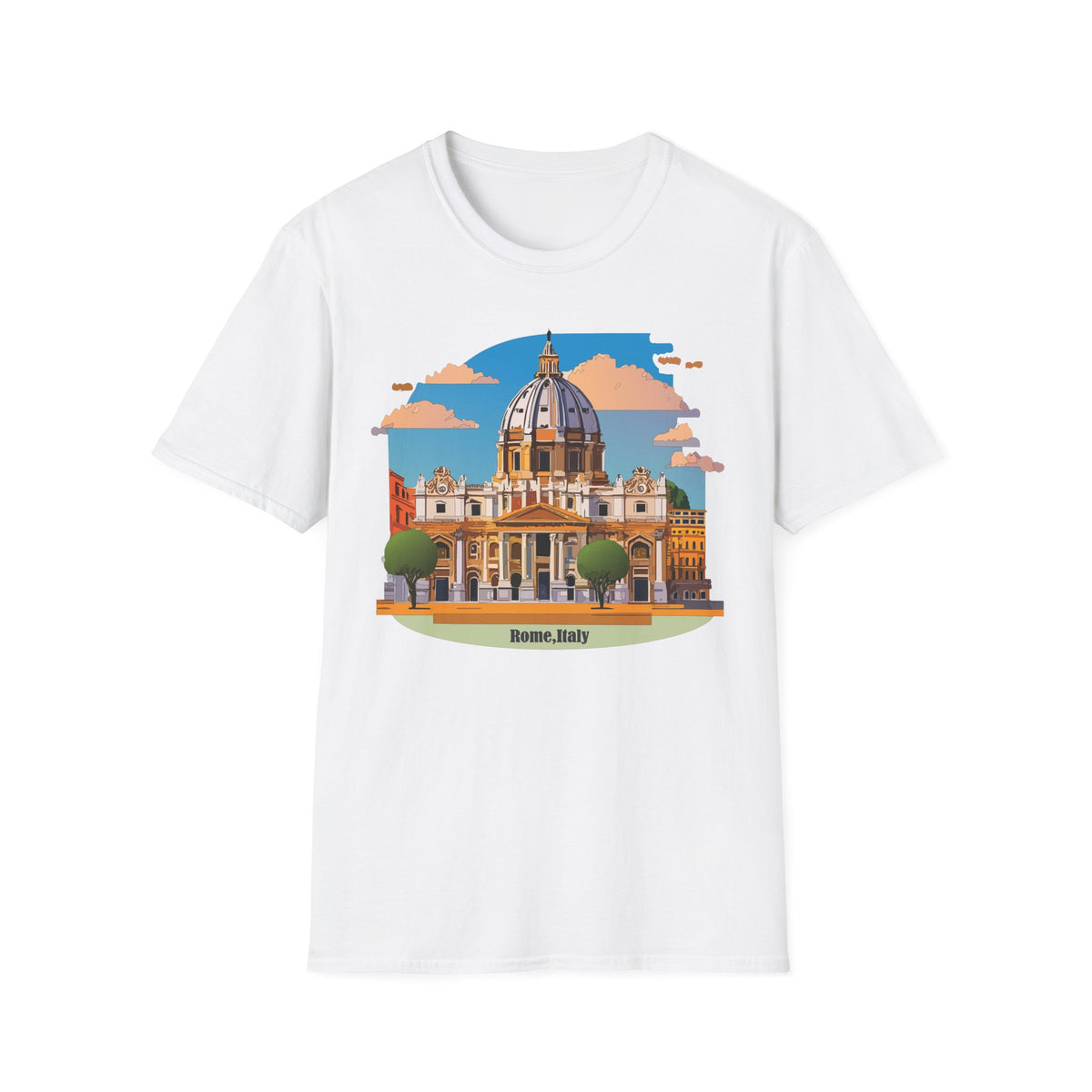 St. Peter's Basilica Illustration T-Shirt | Rome Landmark Tee