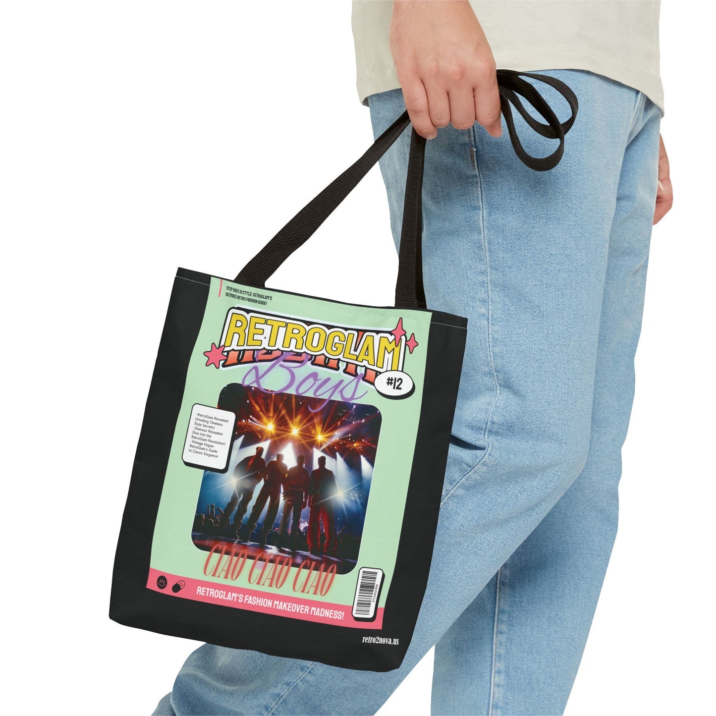 Canvas Tote Bag Magazine Cover Retro Vintage Inspired Durable Everyday Use Free Shipping