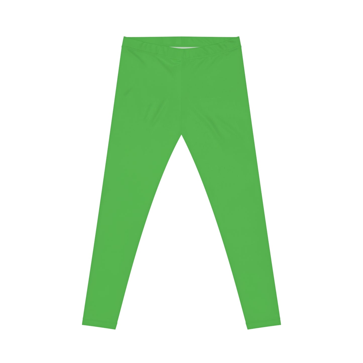 Kelly Green Color Women's Poly-Span Casual Leggings XS-2XL