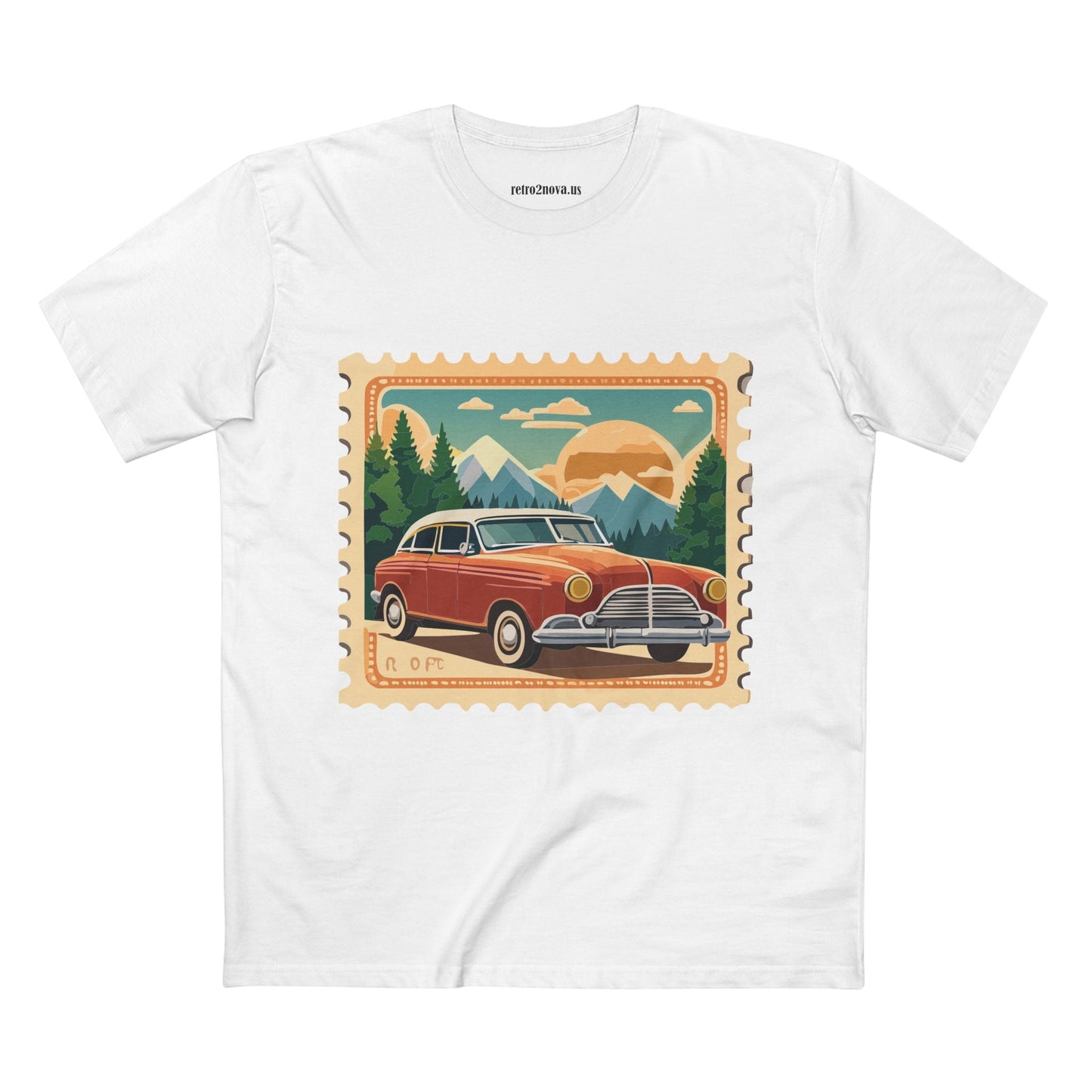 Postage Stamp Shirt Unisex Tee PS 28 Premium Cotton Original Art Design From Retro2Nova Collection