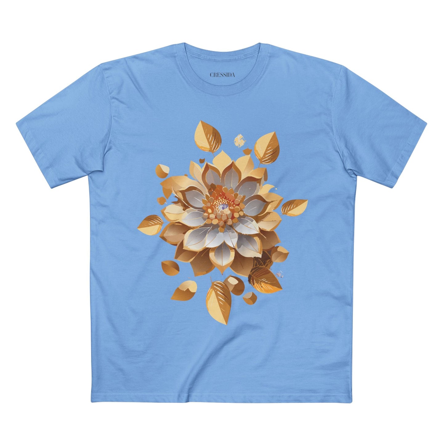 Floral Graphic T-Shirt Unisex 100 Cotton Art Design with Antique Flowers Tee 7
