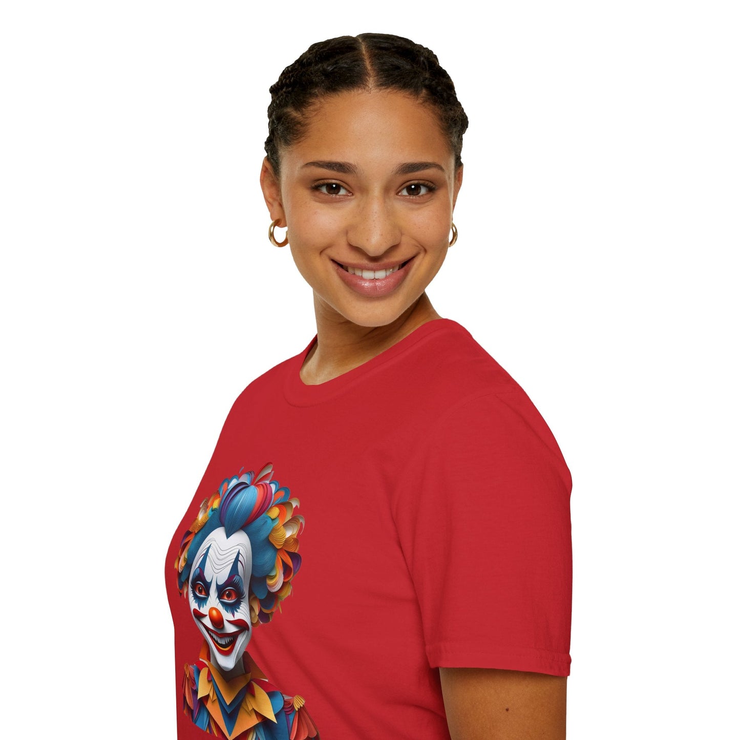 Clown Shirt Unisex T Shirt Short Sleeve Funny Man Circus Tee Gildan Softstyle 64000
