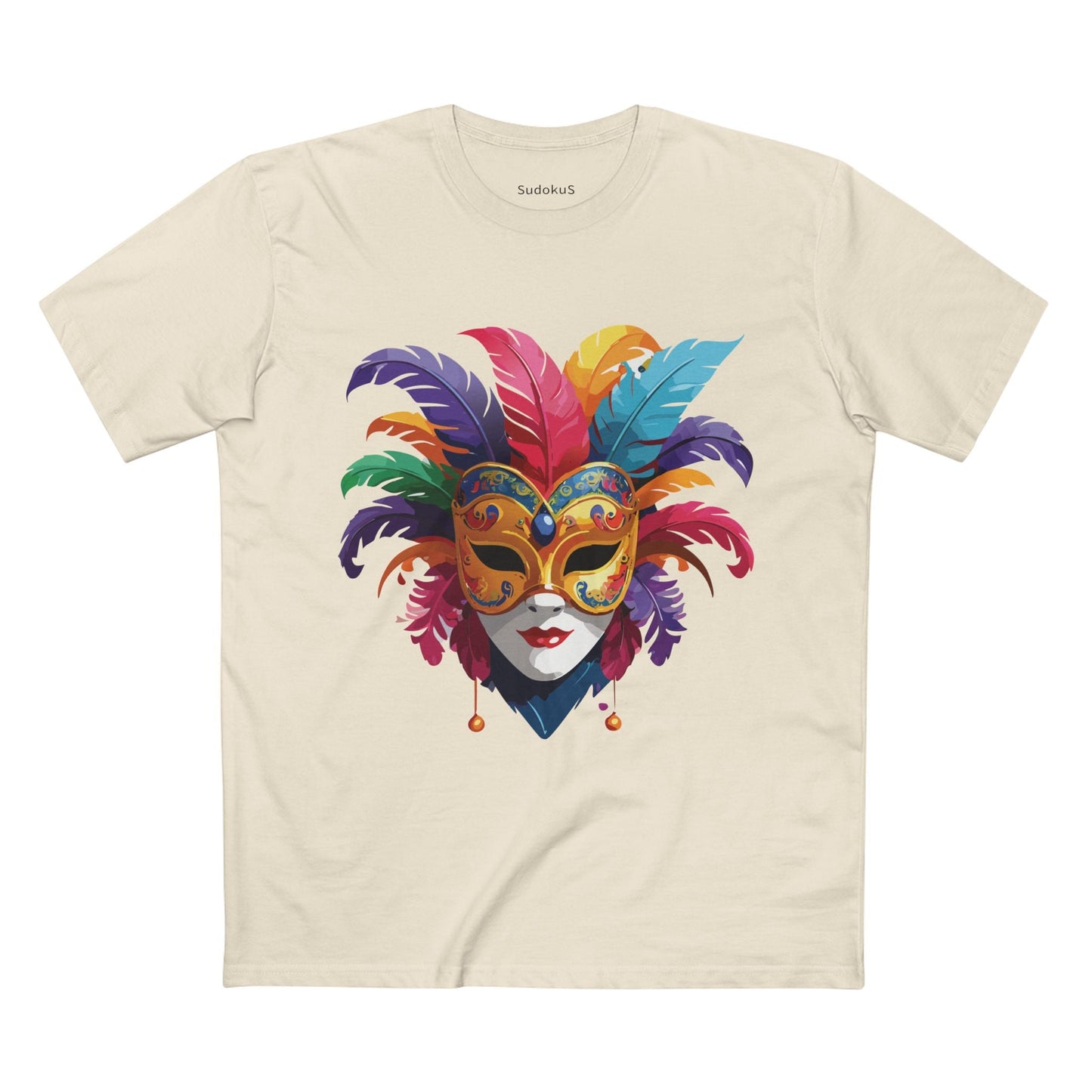 Mask Graphic Unisex 100 Cotton Staple Tee 14
