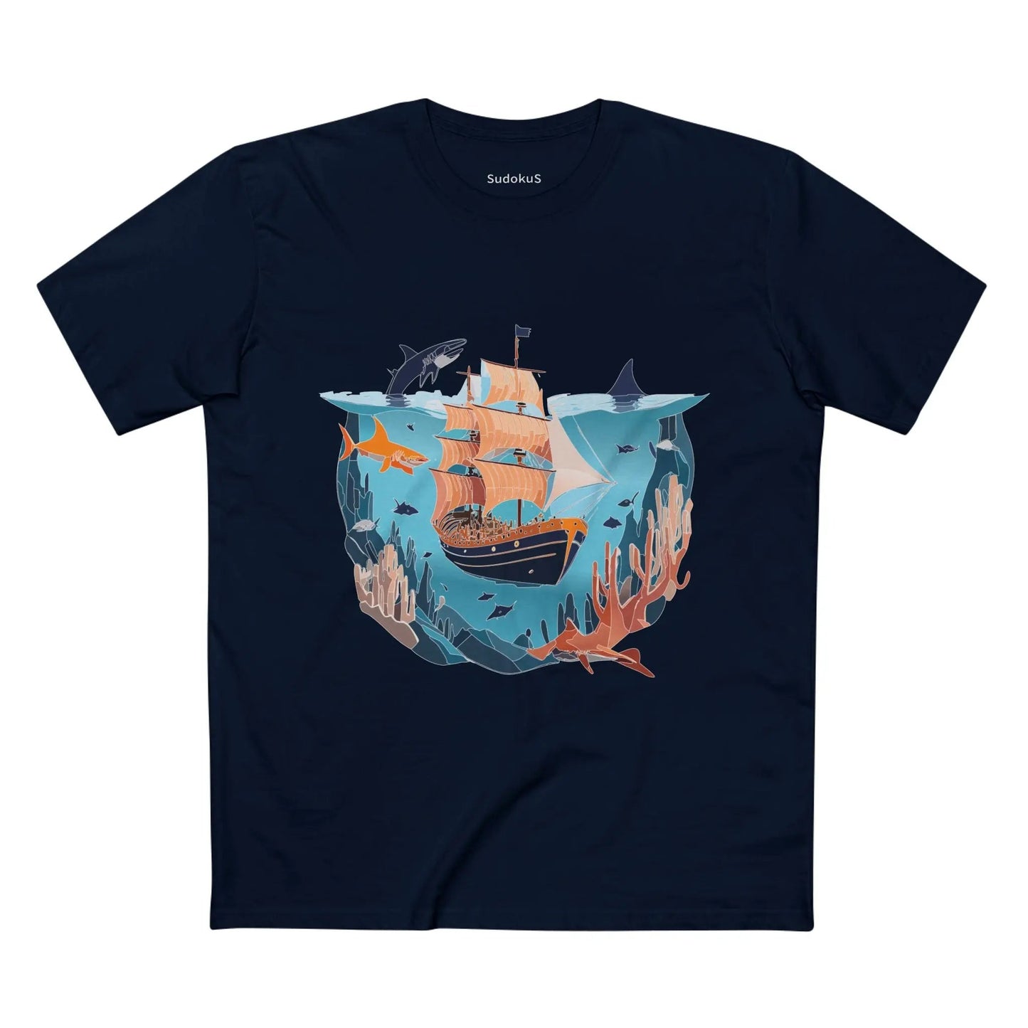 Ocean Coast Graphic Unisex 100 Cotton Staple Tee 28