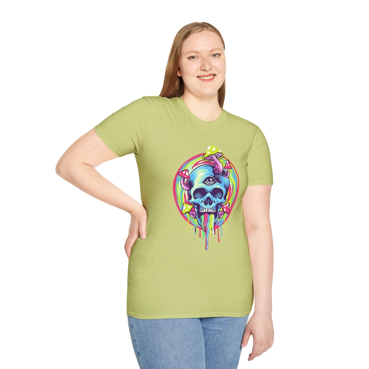 Skull Graphic Unisex Cotton T-shirt with Skeleton Artwork Design 18