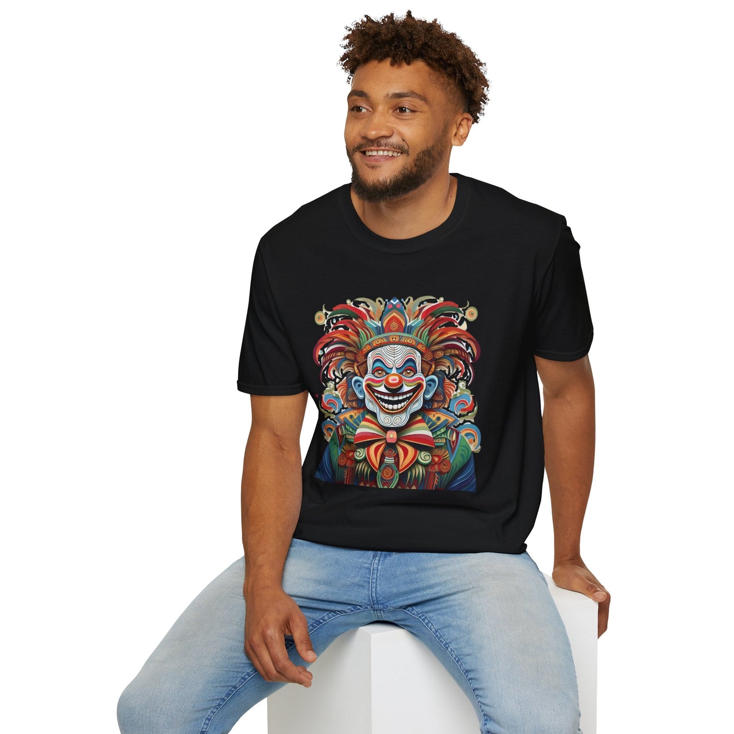 Clown Shirt Unisex Tee Funny Man Circus Shirt Scary Man Tee Gildan Softstyle 64000