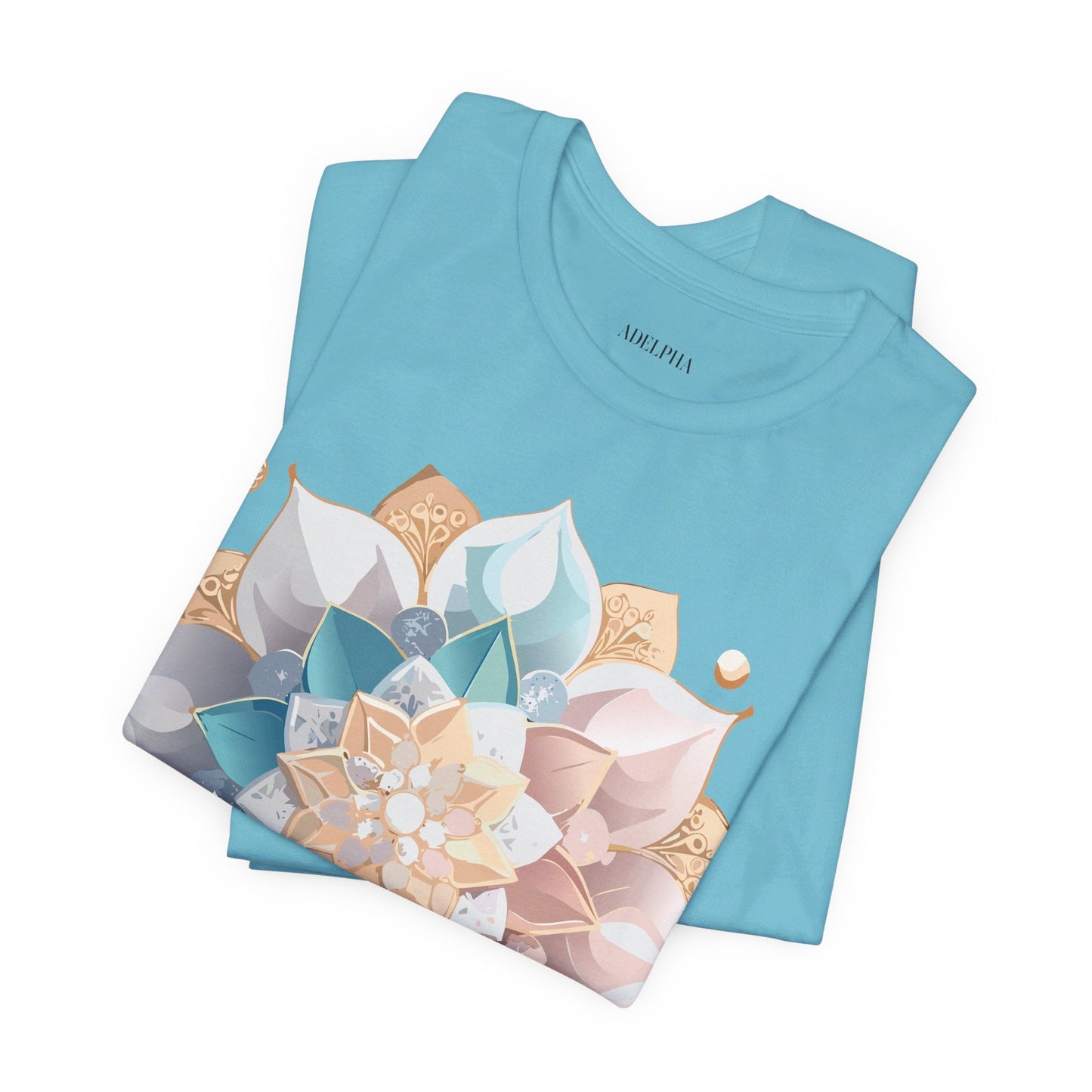 Adelpha Mandala Graphic Tee Unisex Jersey Short Sleeve Art Design Shirt Premium Comfort Wear