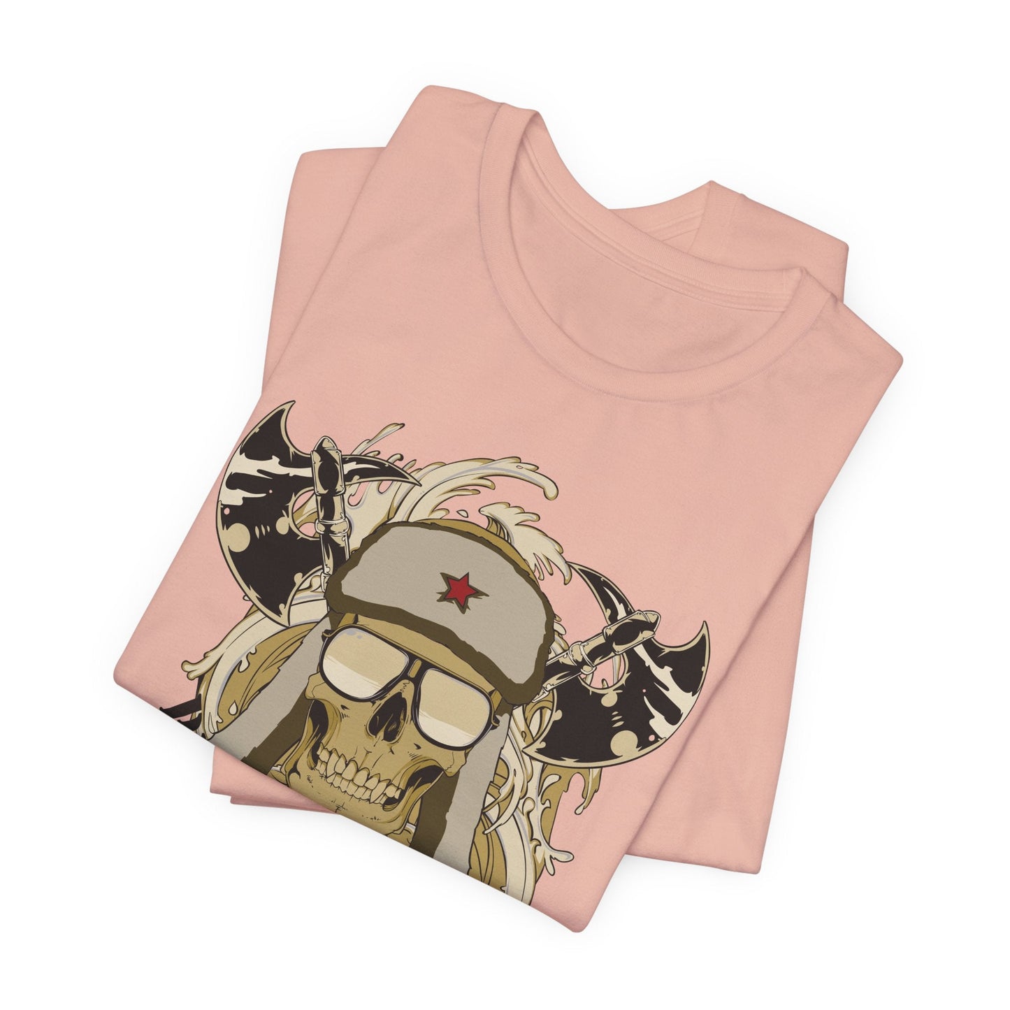 Viking Skull Graphic with Horned Helmet T-Shirt Captain Design Tee Art-41