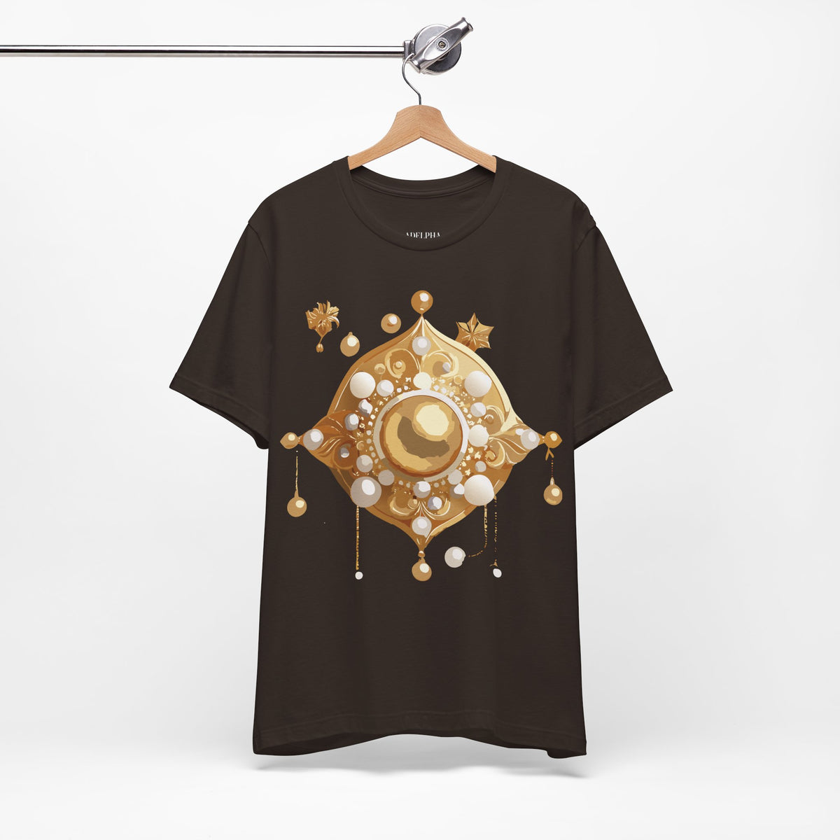 Jewelry Graphic Unisex Cotton Bella+Canvas Tee with Gemstones Art Design m53