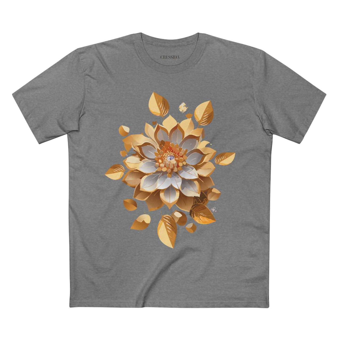 Floral Graphic T-Shirt Unisex 100 Cotton Art Design with Antique Flowers Tee 7