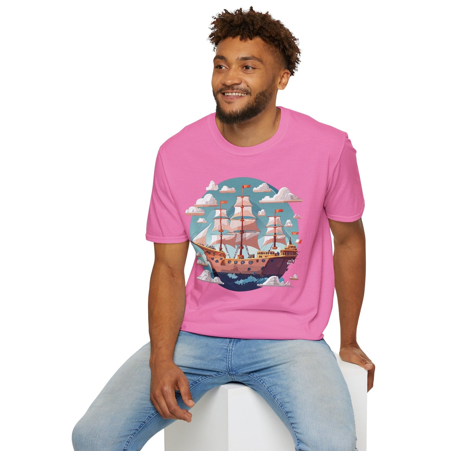 Unisex Ship Frigate Vessel T Shirt Softstyle 64000 Cotton Tee Ultimate Everyday Comfort