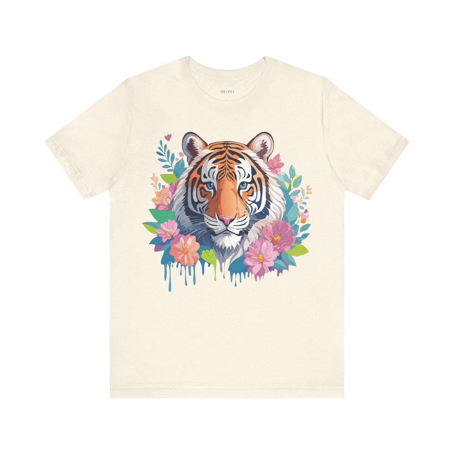 Tiger Graphic Unisex 100 Cotton Vintage Art with Animal Tee 2