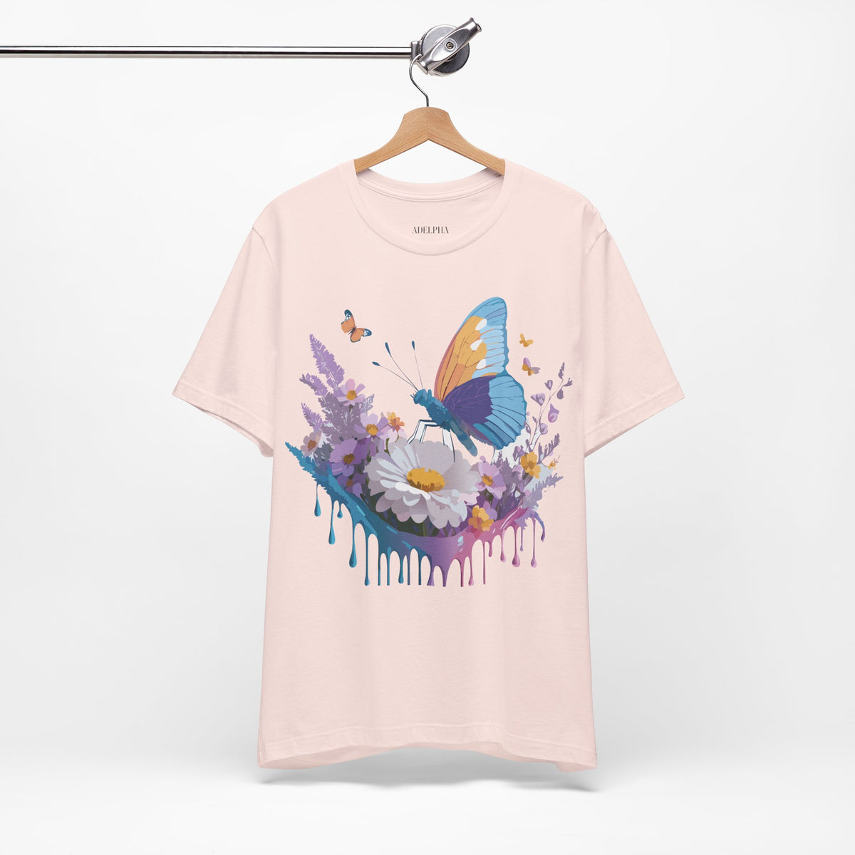 Butterfly Graphic Unisex Cotton Bella+Canvas Tee with Art Design n104