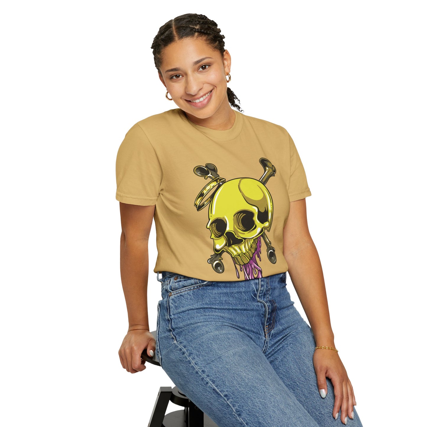 Unisex Cotton Tee Shirt with Skull