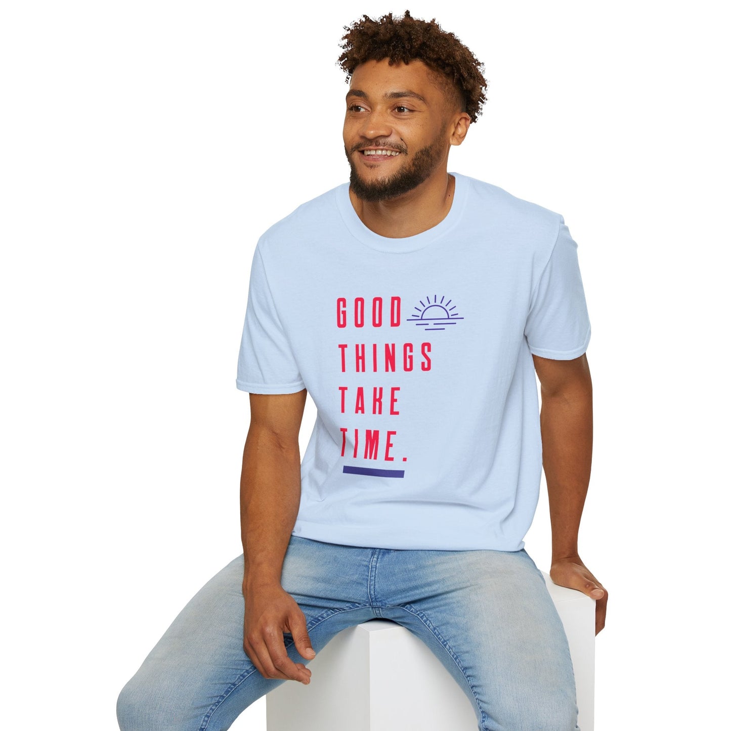 Positive Slogan T Shirt Unisex Gildan Softstyle 64000 Ring Spun Cotton Tee With Positive Words