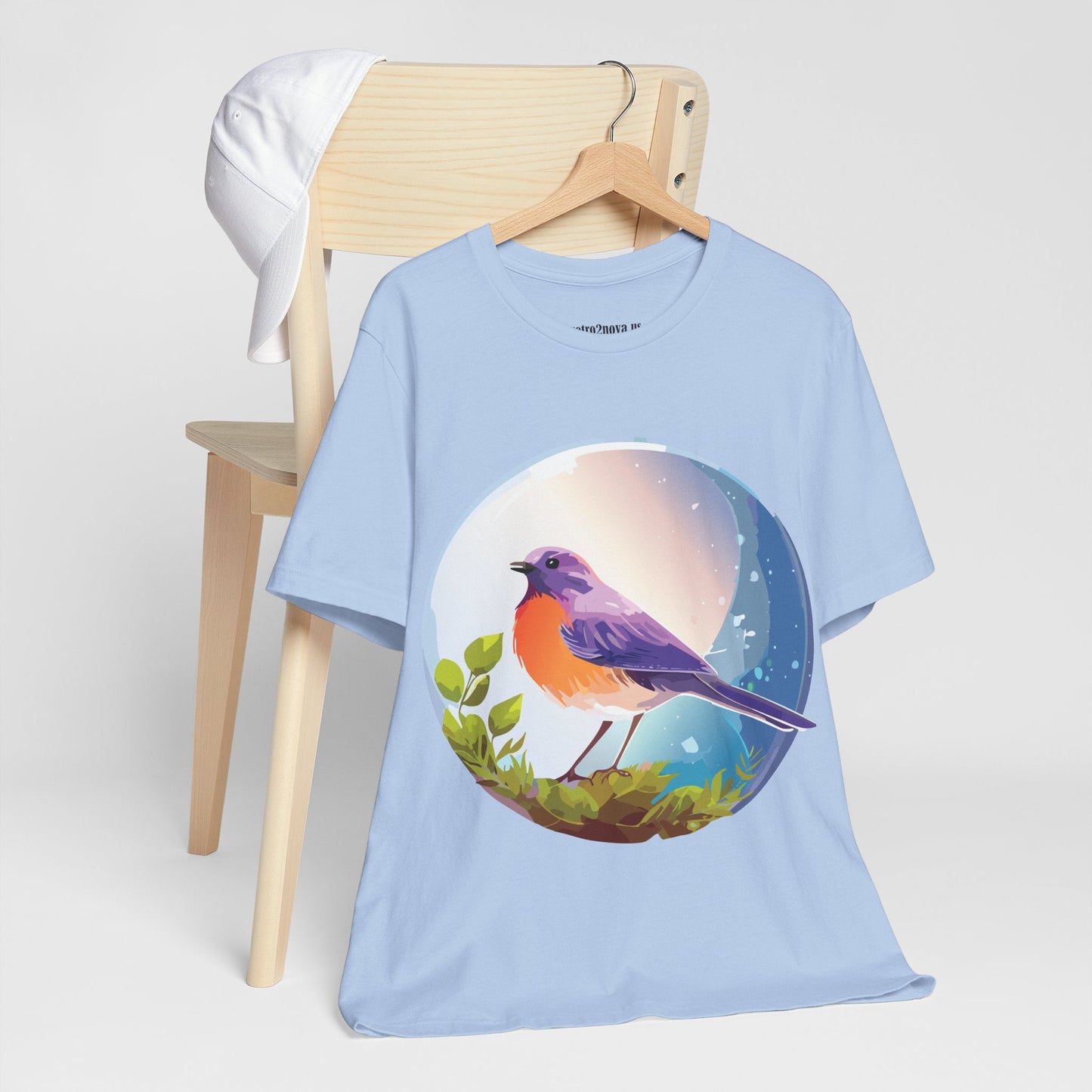 Unisex Animals And Bird Shirt Graphic Cotton T Shirt With Original Retro2Nova Art Premium Short Sleeve Tee