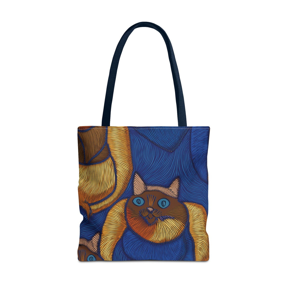 Denim Fabric Imitation Print Unisex Canvas Bag Poly Spun 3 Sizes Tote Bag 190-8