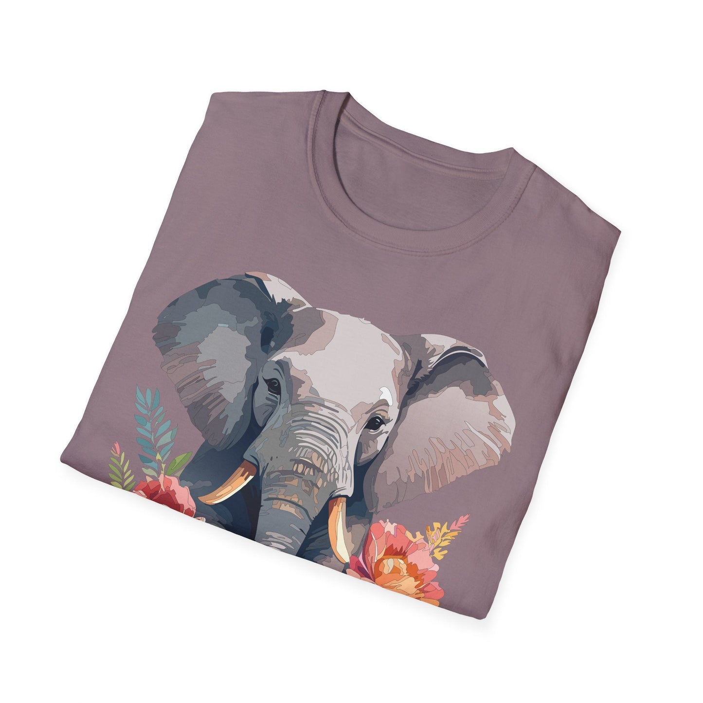 Elephant T Shirt Unisex Gildan Softstyle 64000 100 Percent Ring Spun Cotton Casual Tee