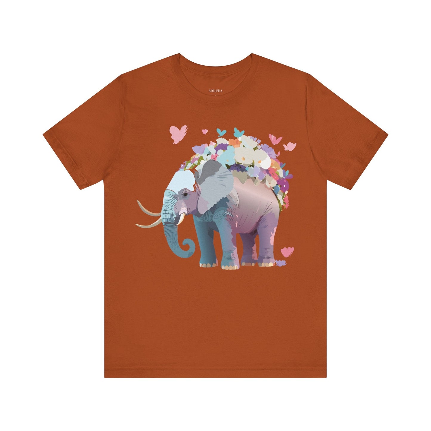 Elephant Shirt Graphic Tee Unisex Vintage Inspired Art Design By Adelpha Original Artwork