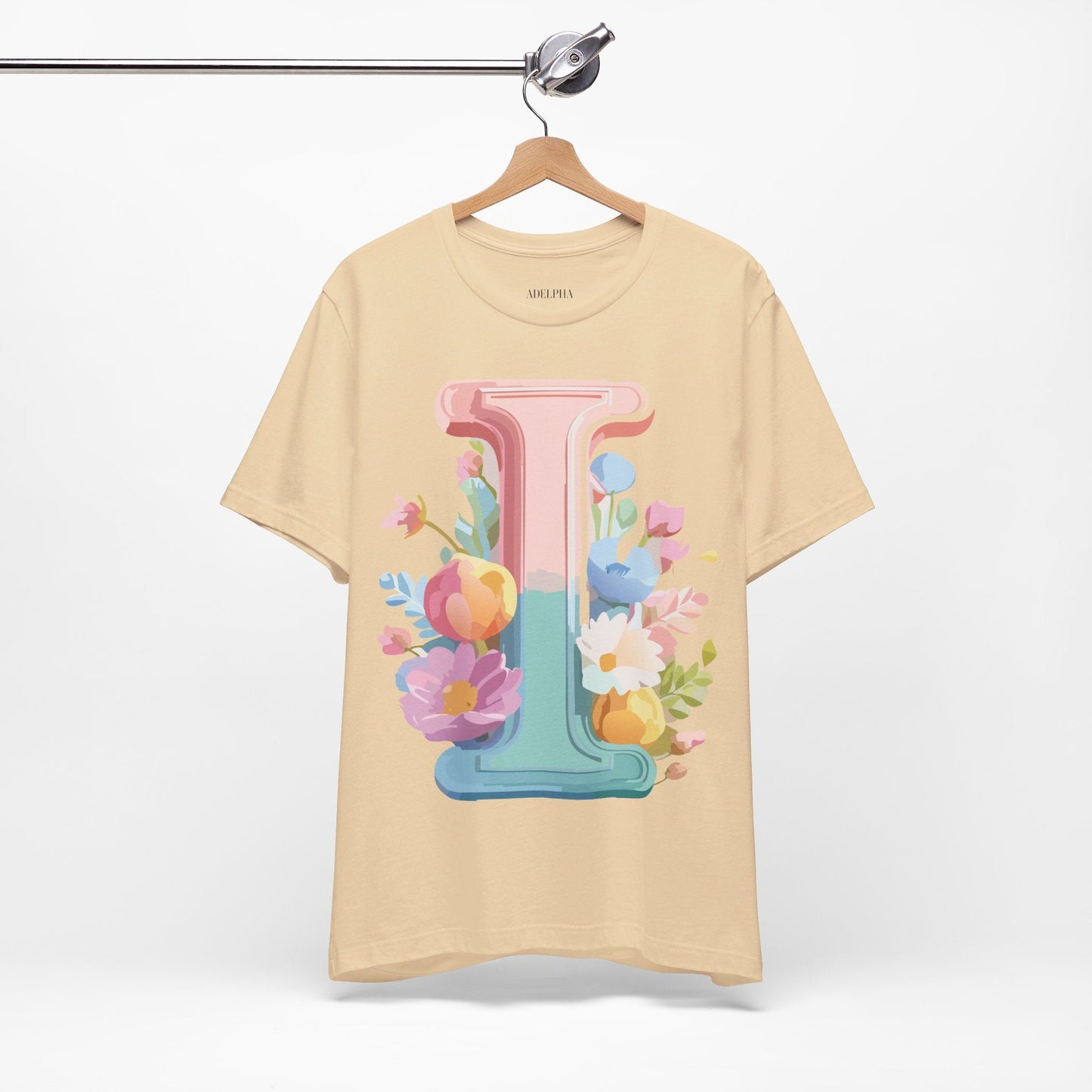 Letter I Shirt Unisex Graphic Tee Adelpha Premium Soft Cotton Vintage Inspired Artwork