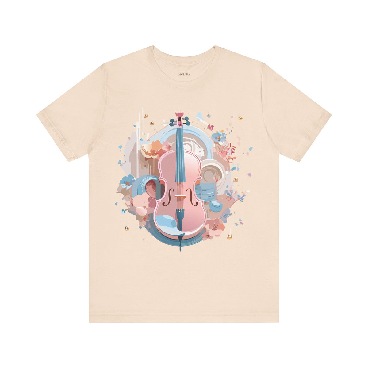 Music Graphic Unisex Cotton Bella+Canvas Tee with Art Design m152