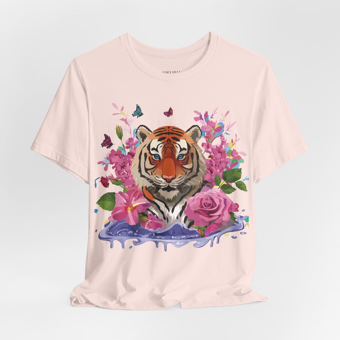 Tiger Graphic Unisex 100 Cotton Vintage Art with Animal Tee 11