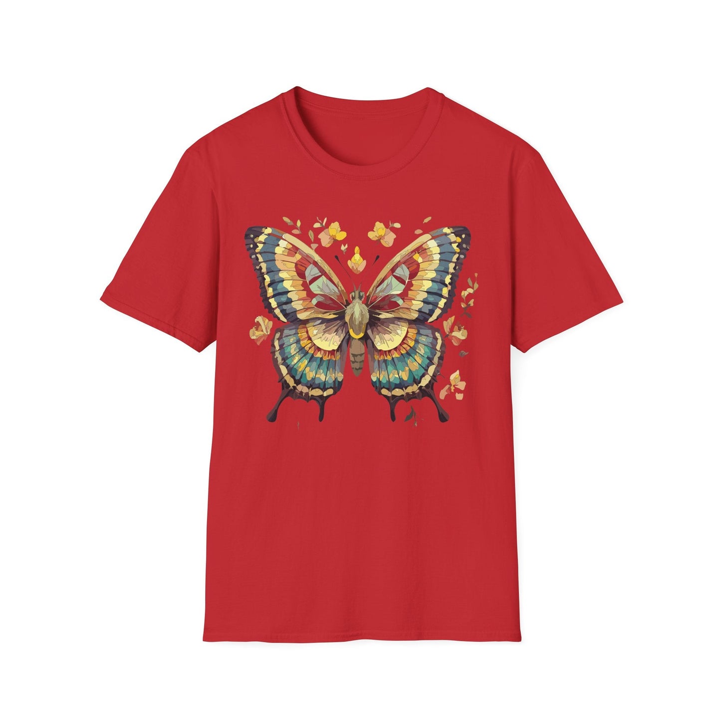 Butterfly Graphic T Shirt Unisex Gildan Softstyle 64000 Monarch Design Lightweight Everyday Wear