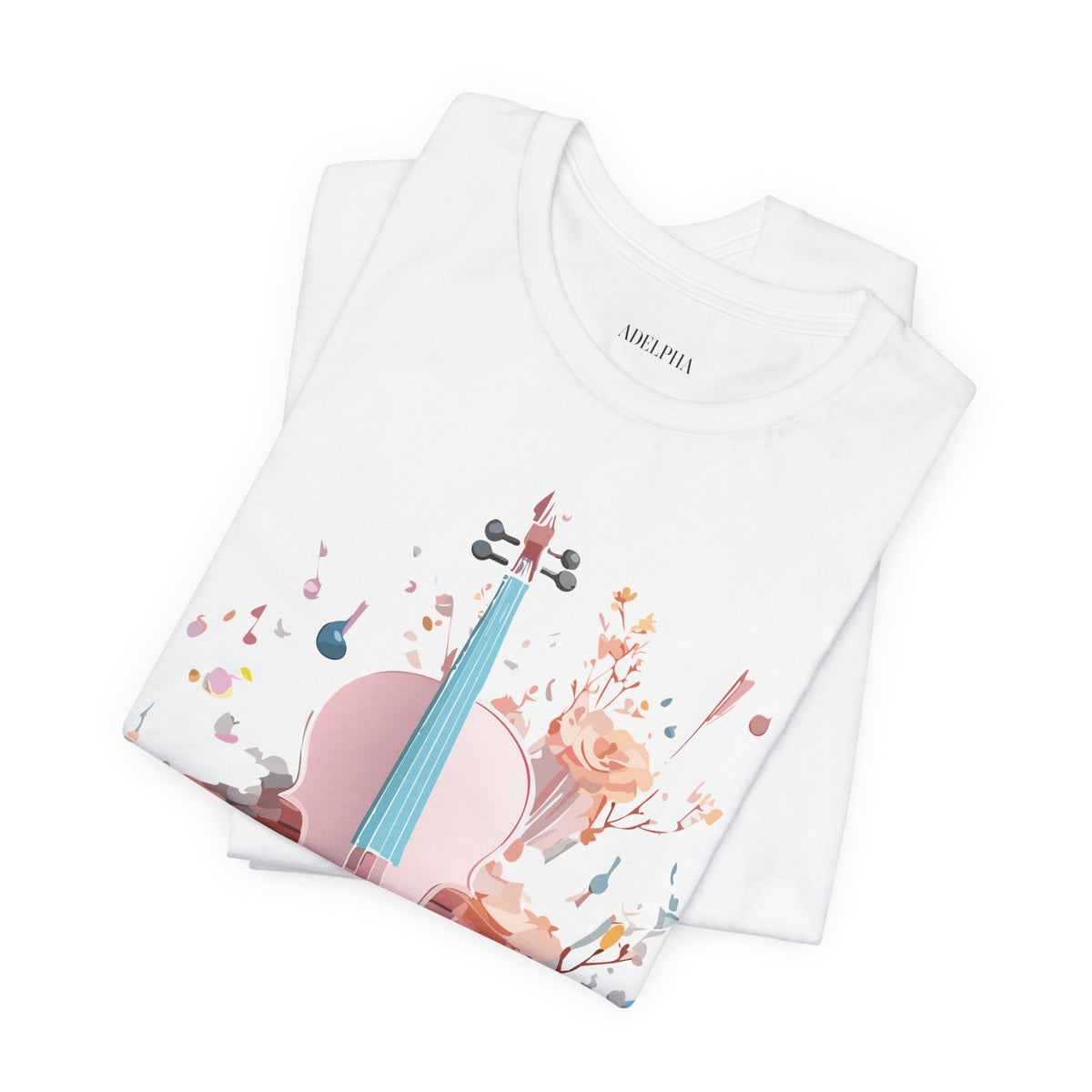 Music Graphic Unisex Cotton Bella+Canvas Tee with Art Design m125