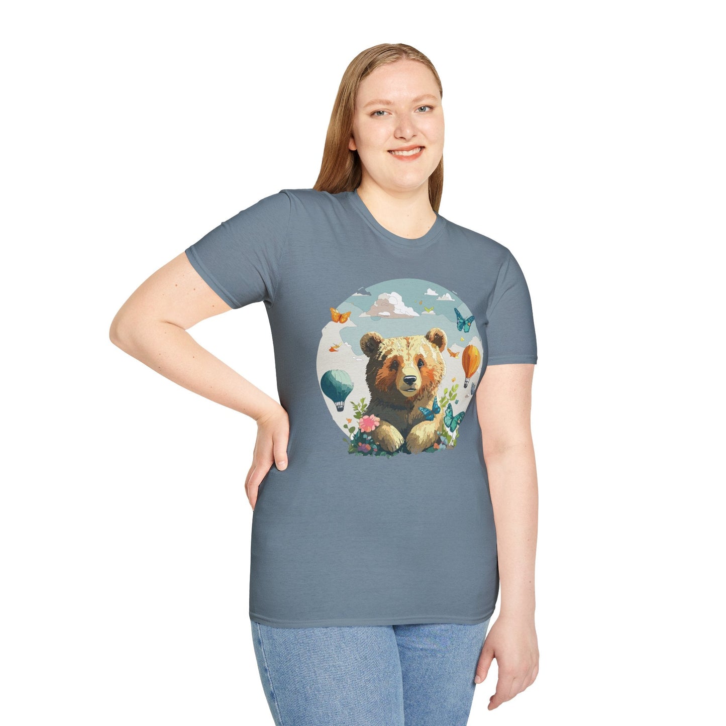 Bear T Shirt Unisex Teddy Bear Tee Softstyle 64000 Breathable Everyday Wear For All Ages
