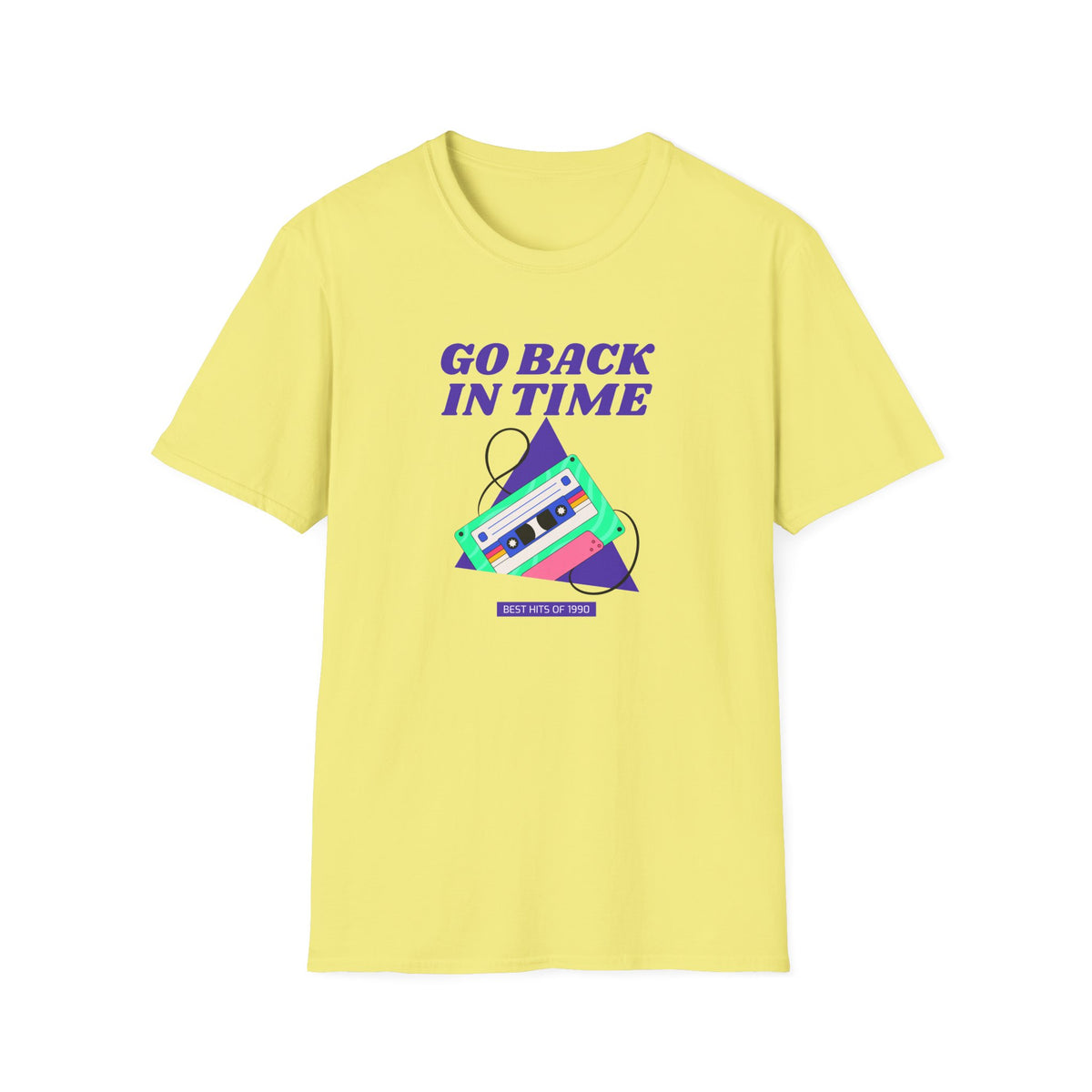 Retro Slogan Go Back In Time Cassette Graphic Tee Gildan Unisex 100 Cotton Tee Shirt d204