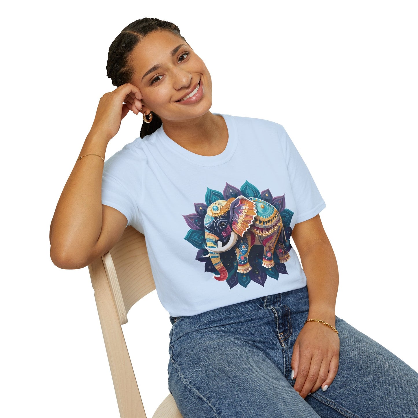 Elephant T Shirt Unisex Softstyle Cotton Tee Gildan 64000 Comfortable Everyday Wear