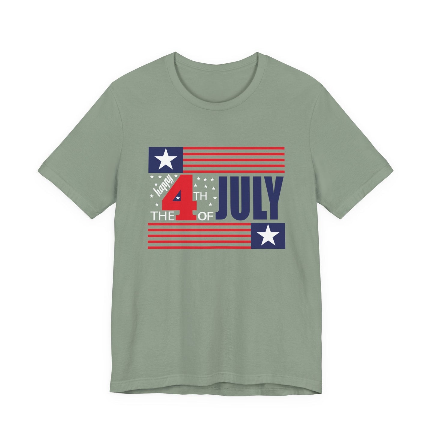 4th of July Flag Independence Day Graphic Unisex Cotton T-Shirt 014