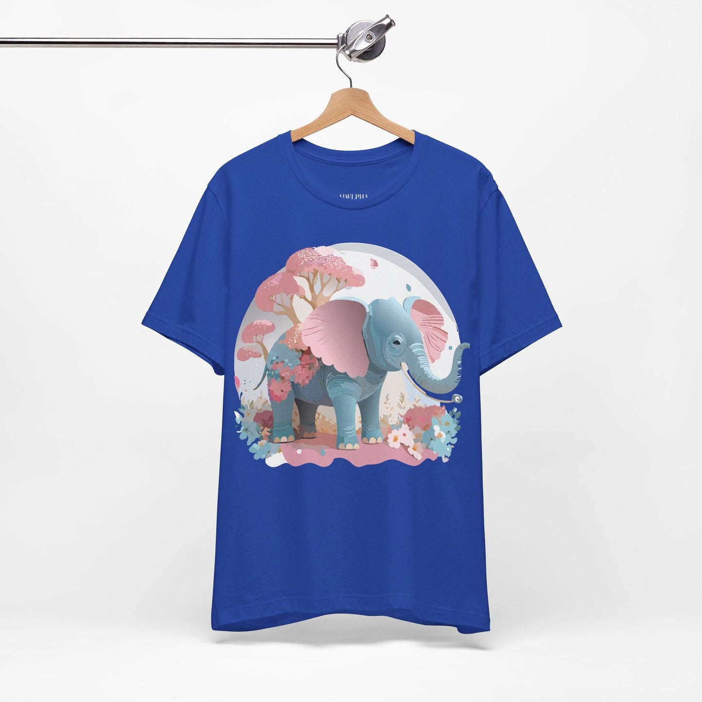 Adelpha Graphic Tee Unisex Vintage Inspired Artwork Elephant Short Sleeve Shirt Premium