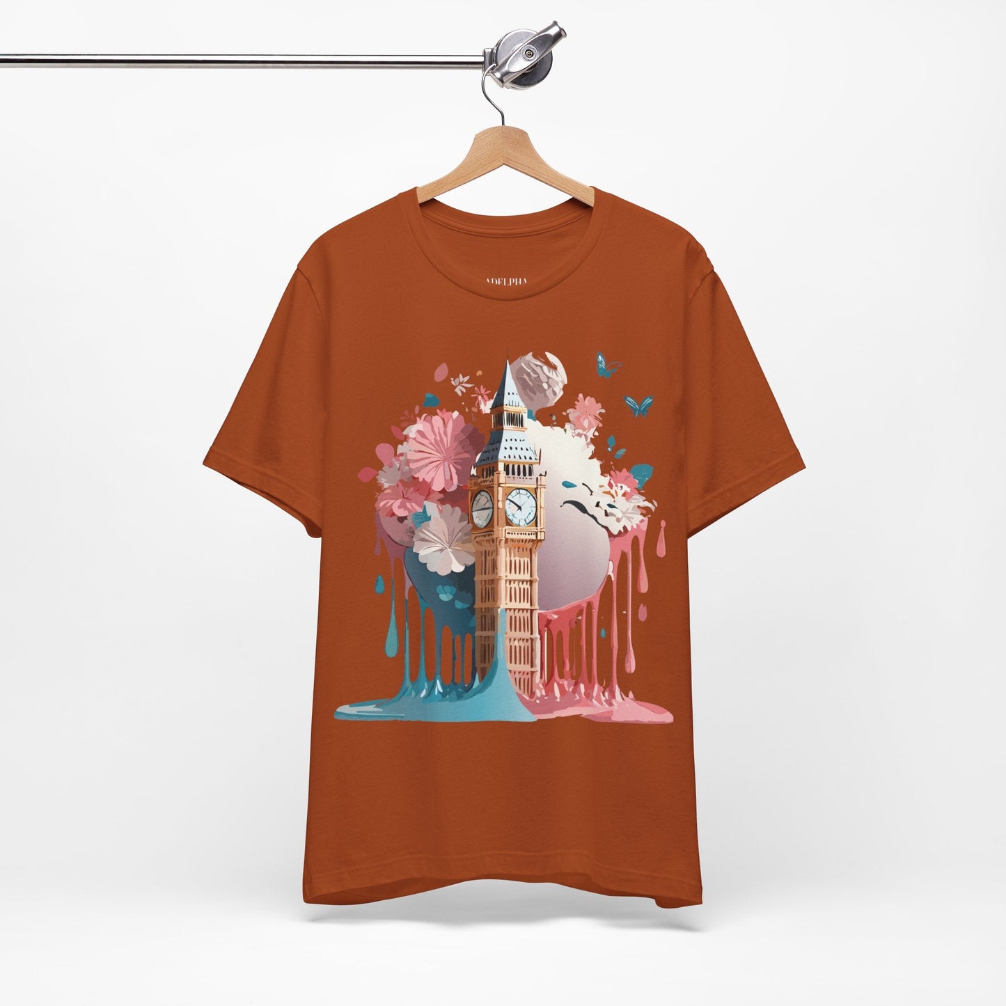 Adelpha London Graphic T Shirt Unisex Short Sleeve Tee For Everyday Style And Travel