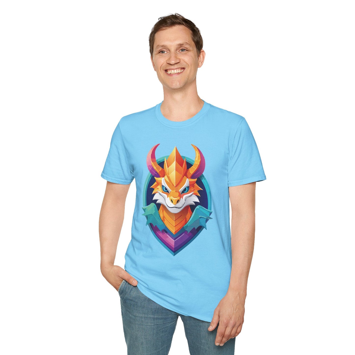 Dragon T Shirt Unisex Gildan Softstyle 64000 Comfortable Cotton Tee With Animal Design