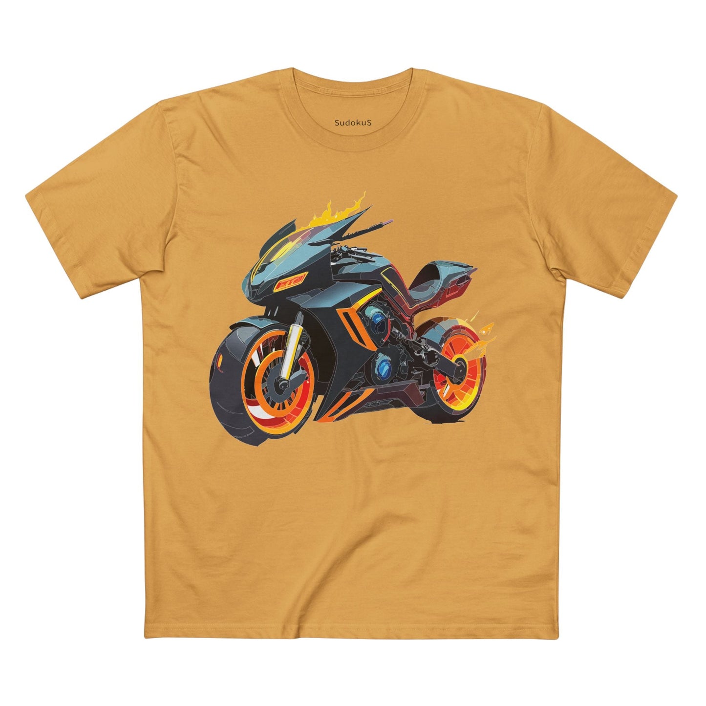 Moto Bike Graphic Unisex 100 Cotton Staple Tee 23
