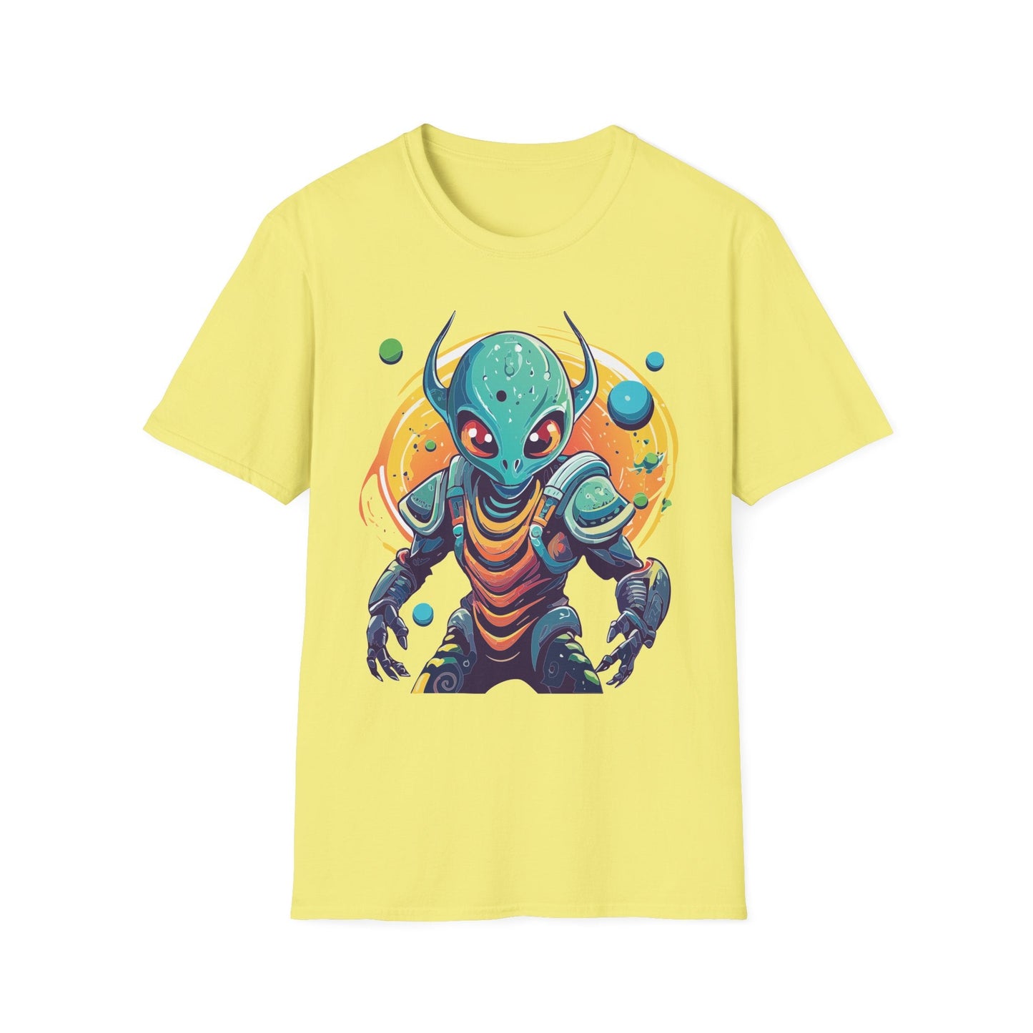 Alien Cosmos Shirt Unisex Softstyle Tee With Alien Art Design Space Theme Graphic Tee